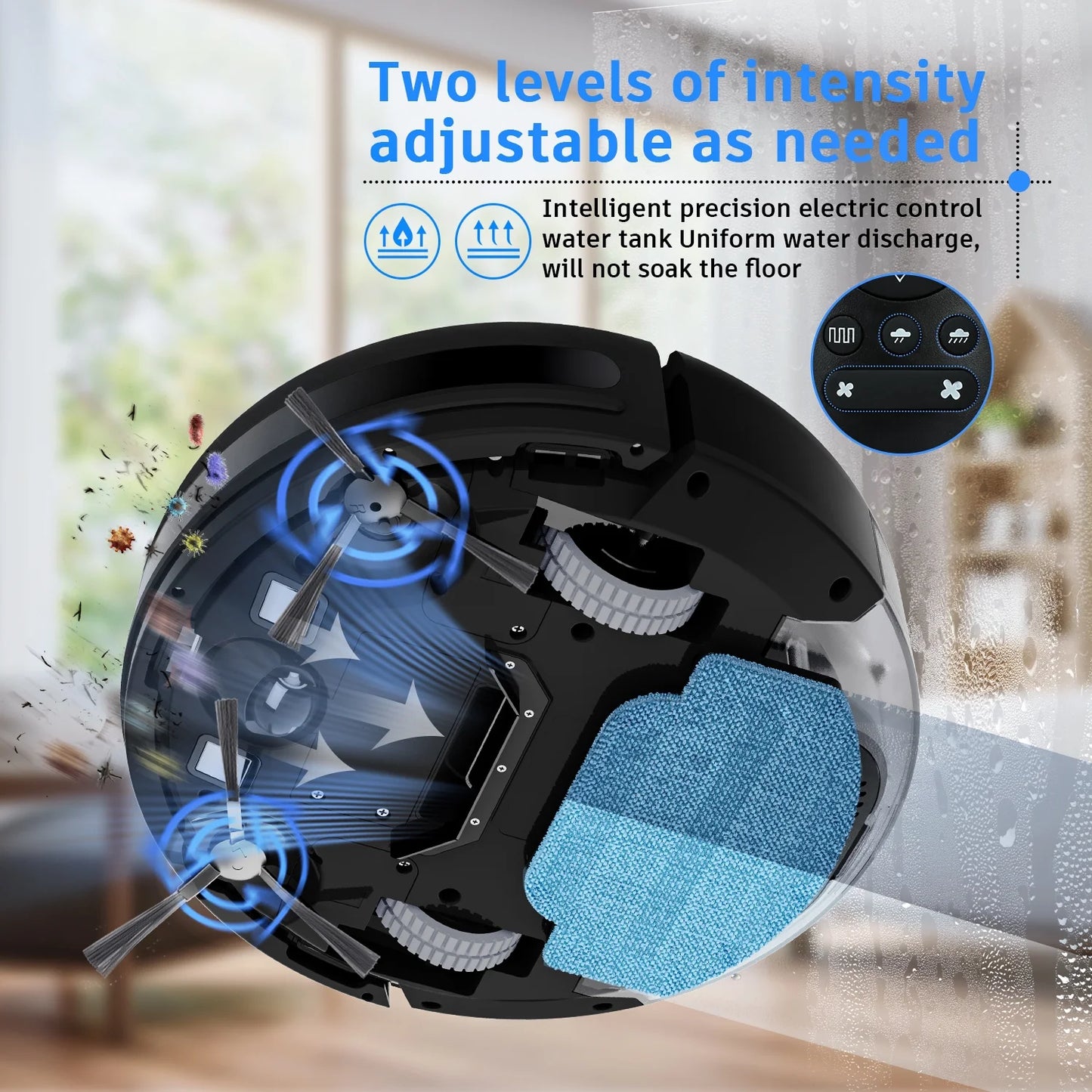 Robot Vacuum Cleaner, 2 in 1 Mop Combo for Pet Hair, Hard Floor