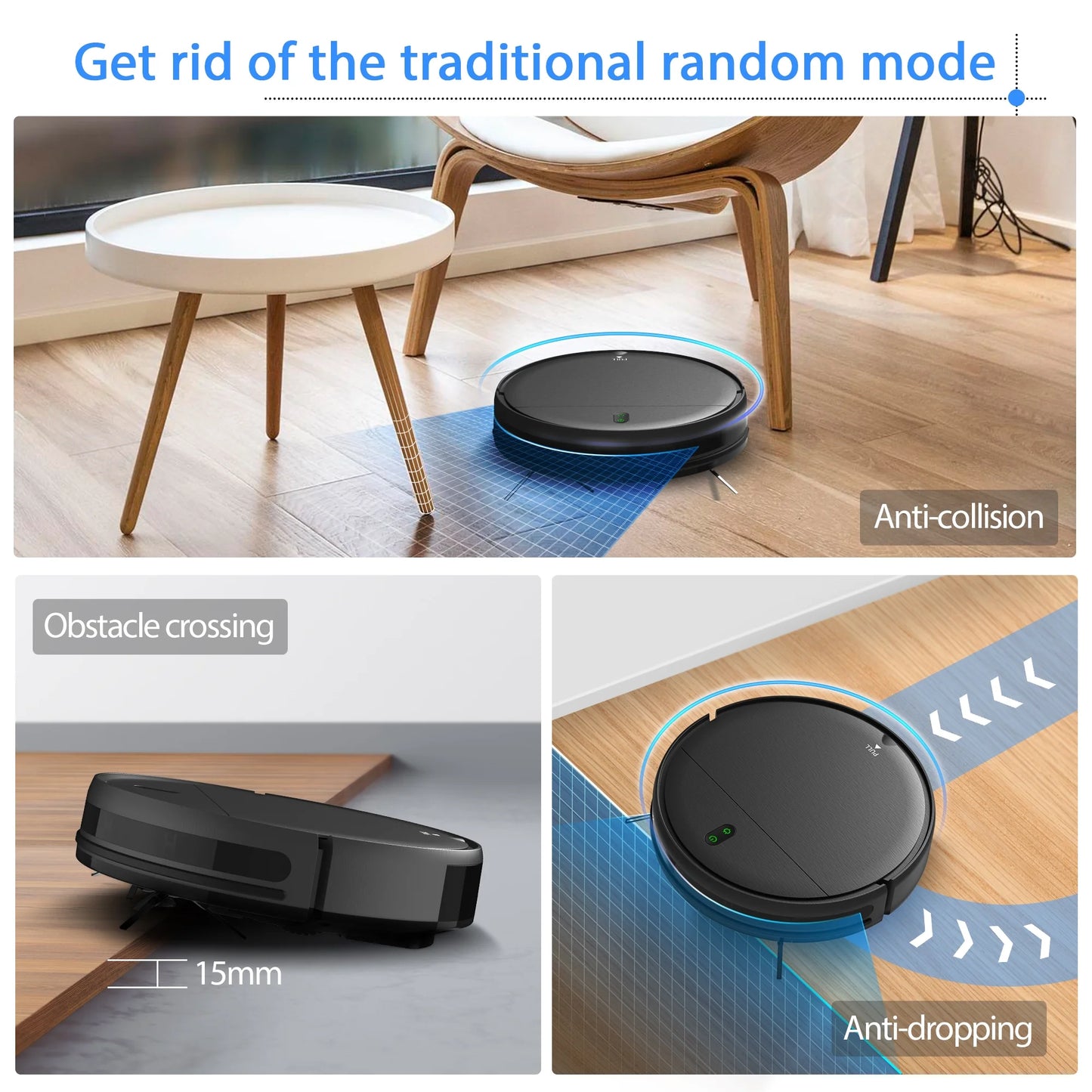 Robot Vacuum Cleaner, 2 in 1 Mop Combo for Pet Hair, Hard Floor